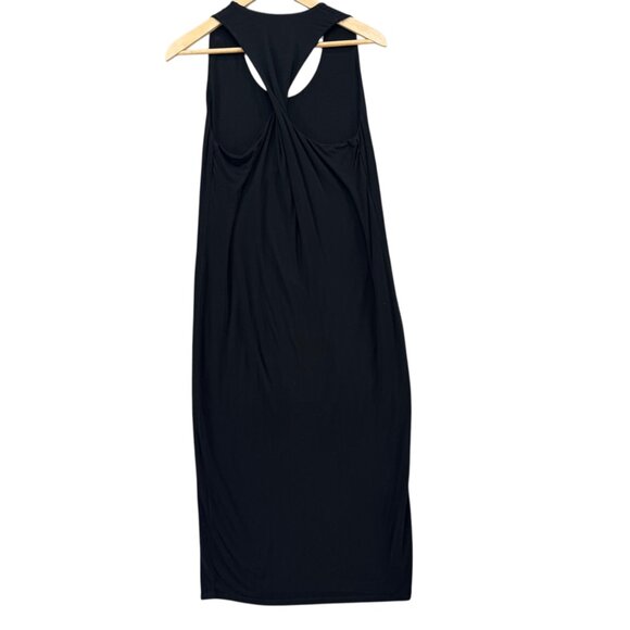 Marcella Maxi Dress Solid Black Sleeveless Twist Back Scoop Neck Pullover Size L - Picture 4 of 11